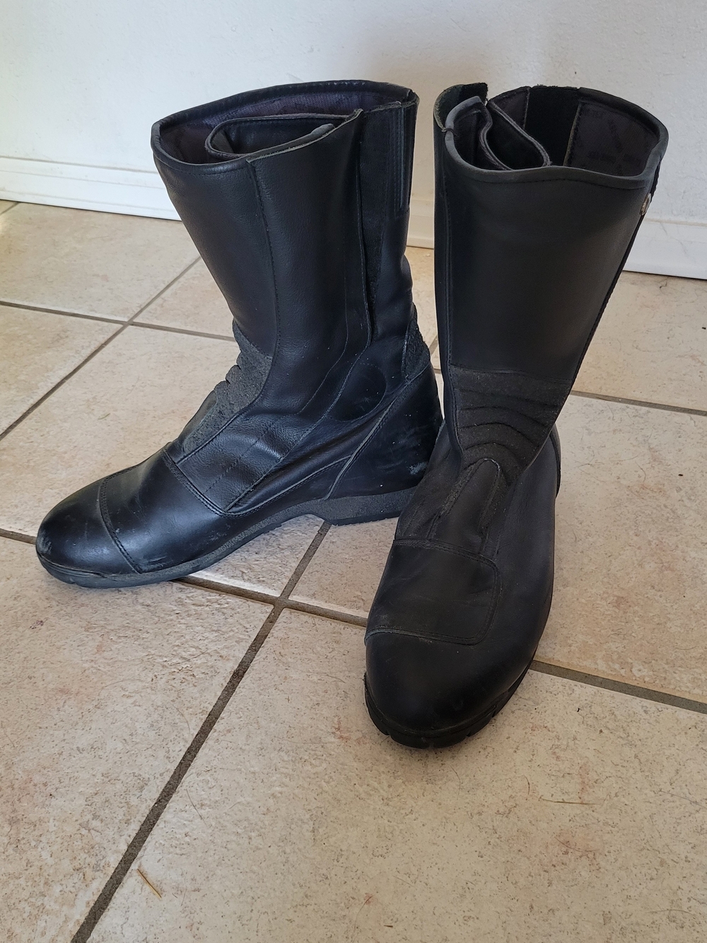 BMW Black Mid-Calf Motorcycle Boots